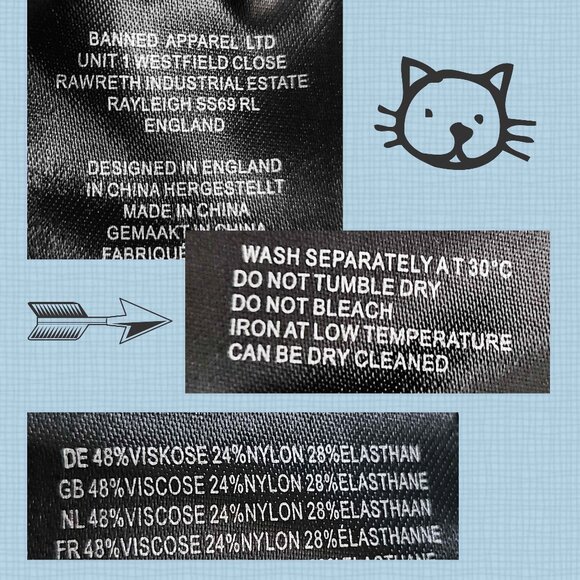 BANNED RETRO ~ Cat Scallop Collar Cardi ~ NEW! Size 3XL [UK] - 16 [US] - Picture 8 of 11